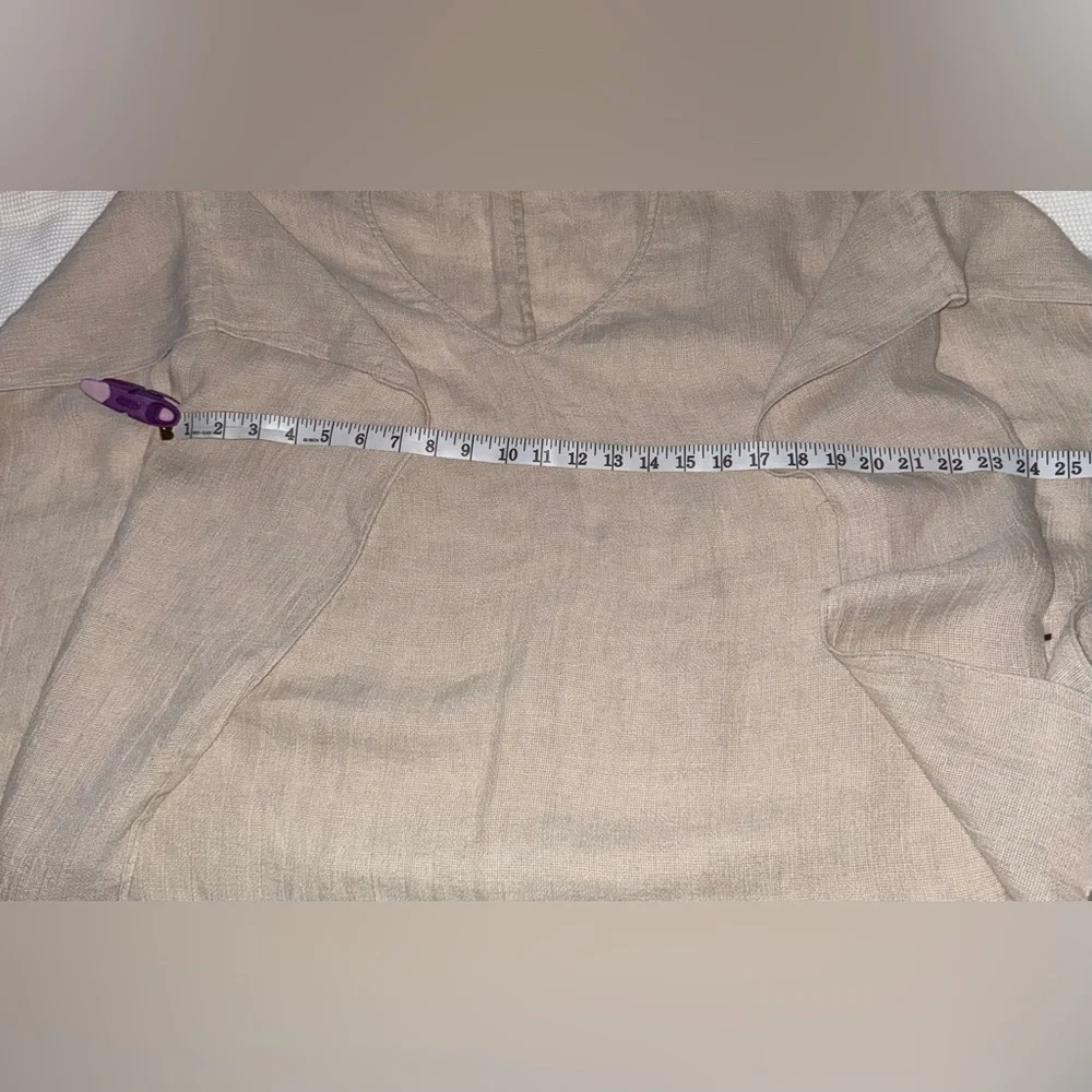 MICHAEL‎ KORS 100% linen beige poncho size Large/XL - Picture 12 of 15